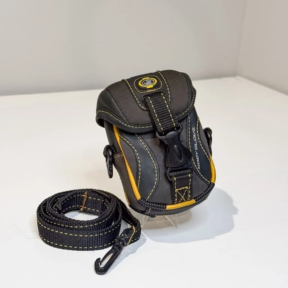 Body Glove Camera Pouch Case with Detachable Strap & 4 Pockets | Grey/Yellow